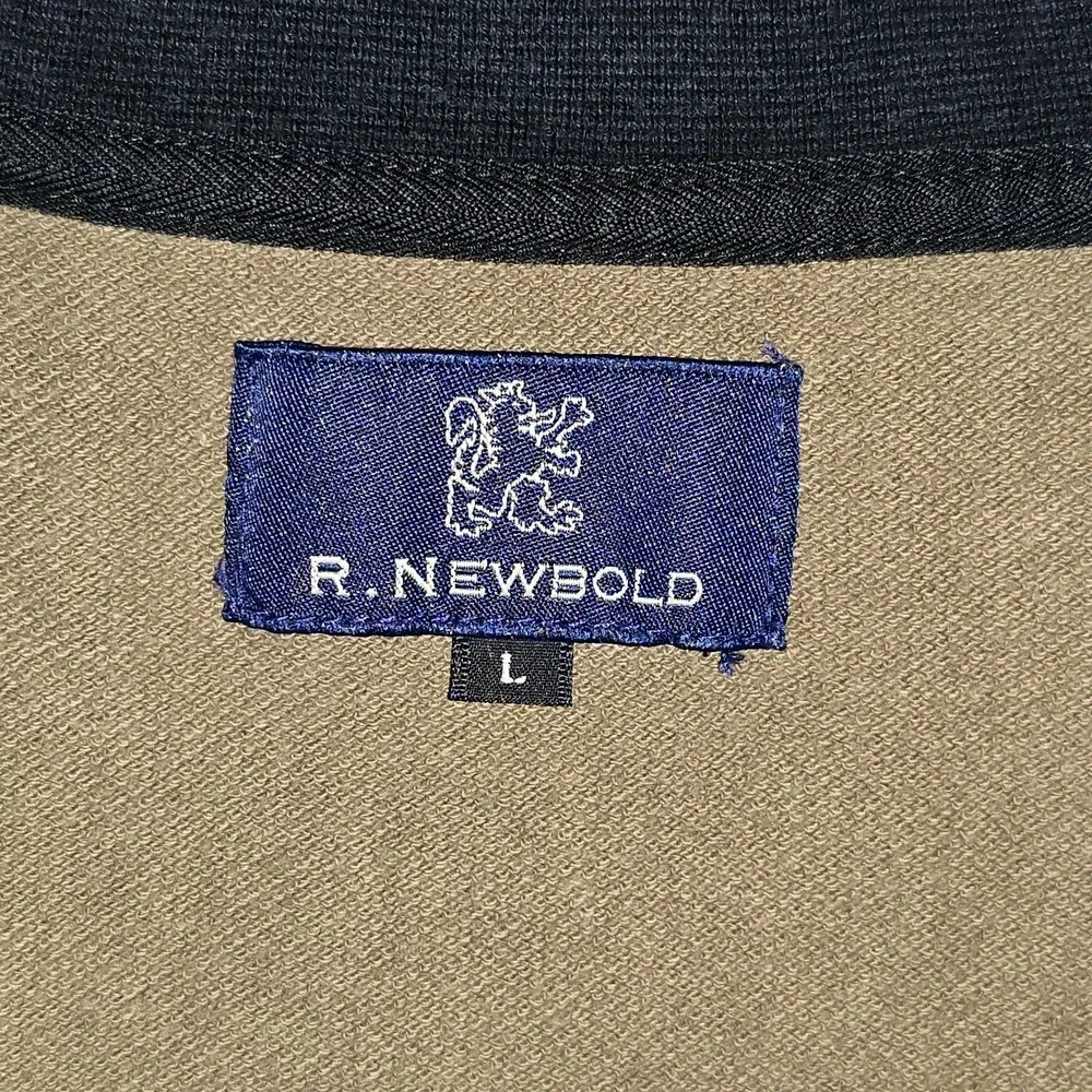 R.‎ Newbold Designer Full Zip Brown Hoodie Sweater Griffon Logo